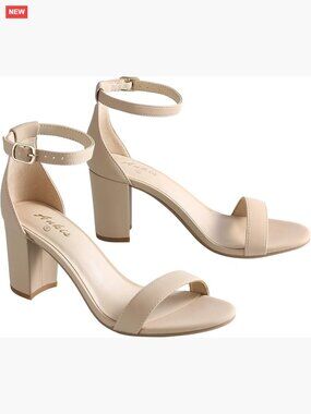 Open Toe Ankle Strap Chunky Heel Sandals 2.75 Inch Platform